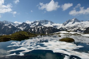 Mutterberger See mit Eis