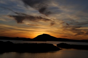 Sonnenuntergang am Myvatn