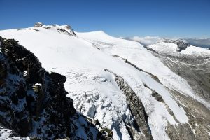 Groß- und Kleinvenediger mit Schlatenkees gesehen von der Kristallwand