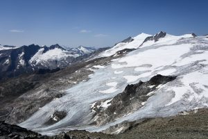 Großer Geiger, Großvenediger mit Inneren und Äußeren Mullwitzkees gesehen von der Weißspitze