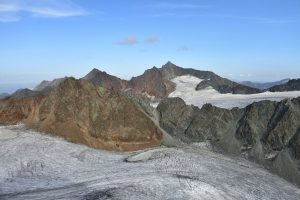 Ruderhofspitze mit Alpeiner Ferner und Schwarzenbergferner, Aufstieg Schrankogel