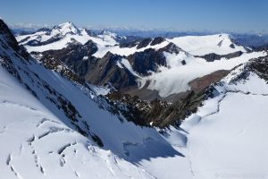 Blick zur Weißkugel und Weißseespitze