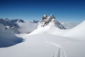 Einsame Skitour über 3000 m