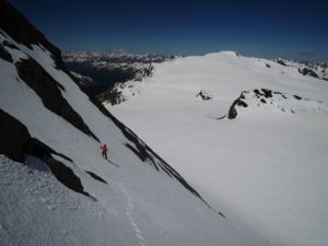 Hintere Hintereisspitze, Abfahrt über die Nordflanke