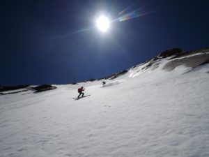 Hintere Hintereisspitze, Abfahrt über die Nordflanke