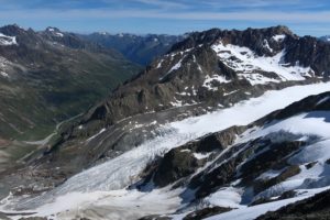 Aufstieg Taschach Hochjoch - Blick zum Taschachferner