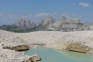 Lech dl Dragon, Gletschersee in den Dolomiten