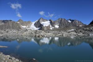 Bergsee, Blick Richtung Östliche, Westliche Seespitze und Ruderhofspitze